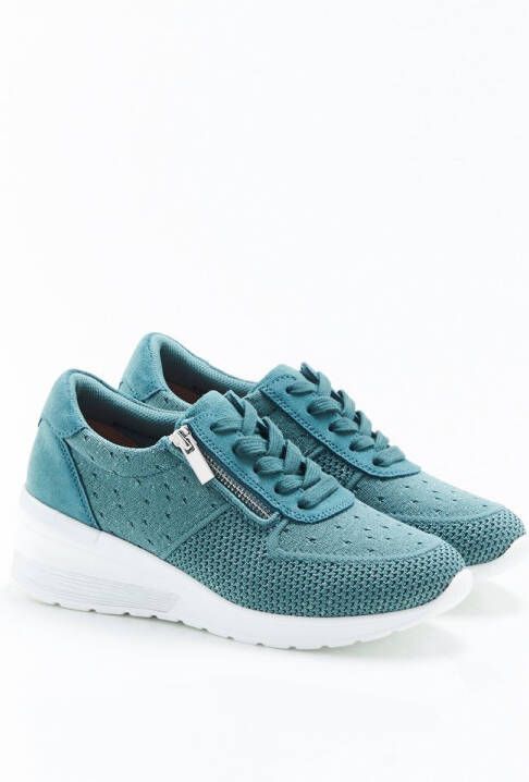 Damart Climatyl sneakers met sleehak Dames Groen