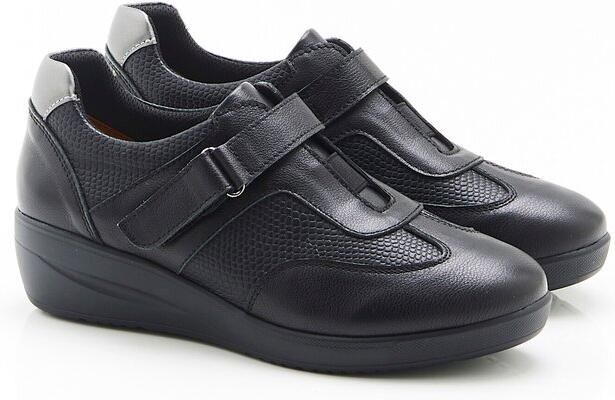 Damart Amortyl derbyschoenen met klittenband Dames Zwart