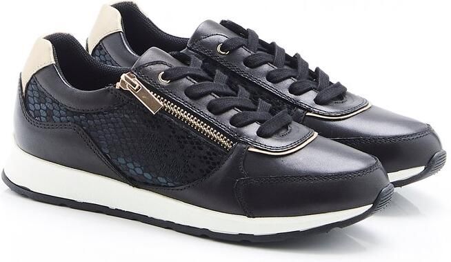Damart Amortyl sneakers met dierenprintdetails Dames Zwart