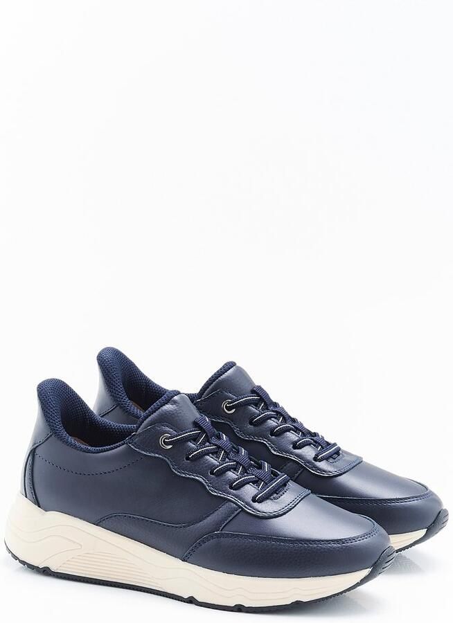 Damart Amortyl sneakers met elastische veters en sleehak Dames Blauw