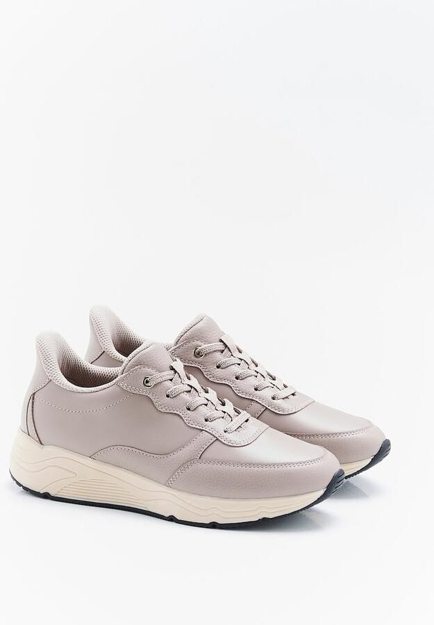 Damart Amortyl sneakers met elastische veters en sleehak Dames Bruin