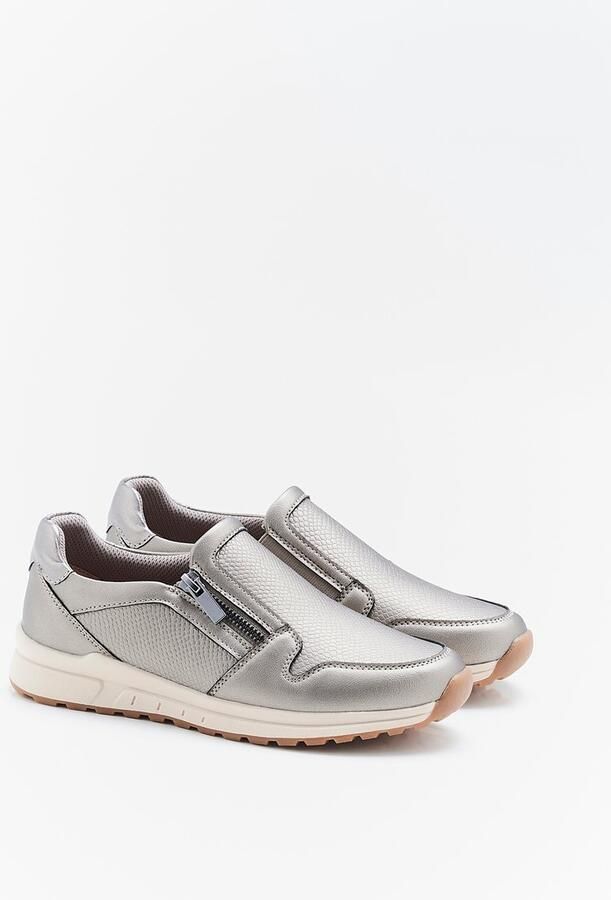 Damart Amortyl sneakers met rits en elastiek Dames Grijs