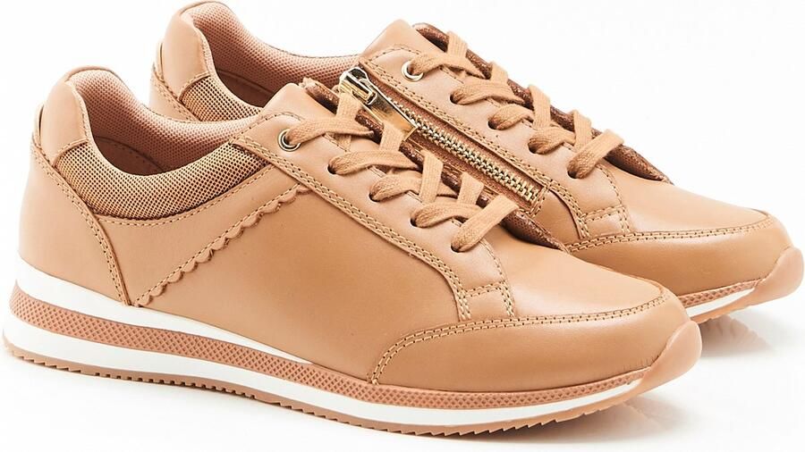 Damart Amortyl sneakers met zigzagmotief Dames Bruin