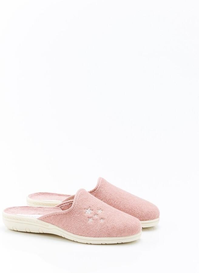 Damart Badstoffen muiltjes Dames Roze