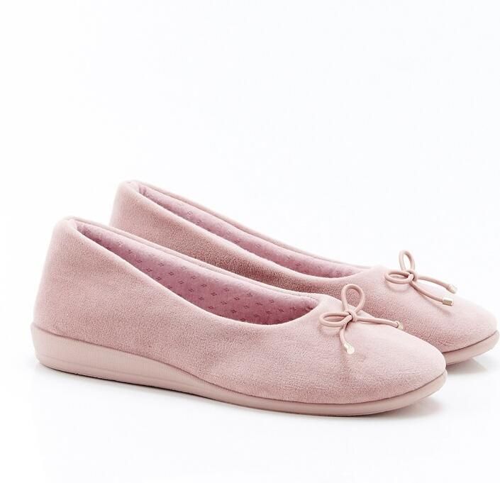Damart Ballerina's velours sleehak Dames Roze