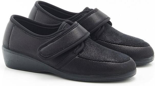 Damart Piedical derbyschoenen met klittenband Dames Zwart