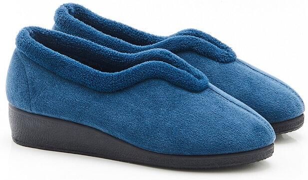 Damart Fluwelen pantoffels Dames Blauw