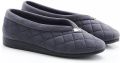 Damart Gewatteerde velours pantoffels Dames Grijs - Grijs