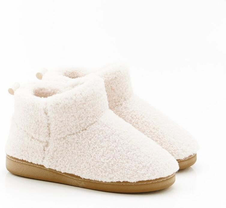 Damart Hoge thermolactyl pantoffels Dames Wit