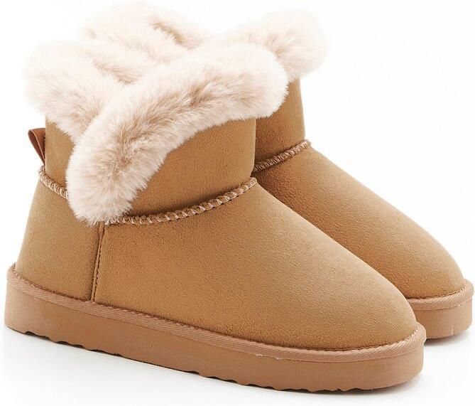 Damart Imitatiebonten Thermolactyl pantoffels Dames Bruin