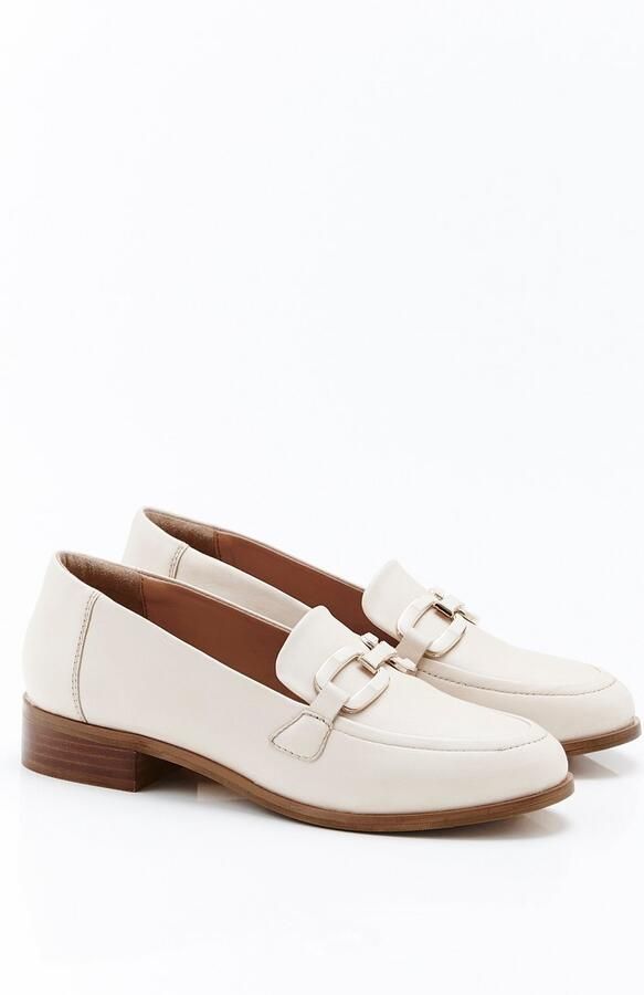 Damart Mocassins leer Dames Wit