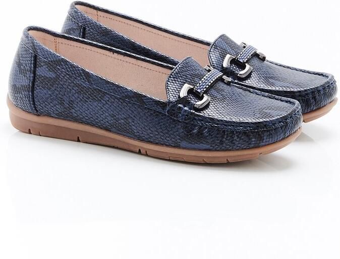 Damart Mocassins met dierenmotief Dames Blauw