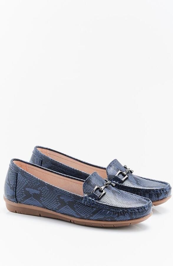 Damart Mocassins met dierenprint Dames Blauw