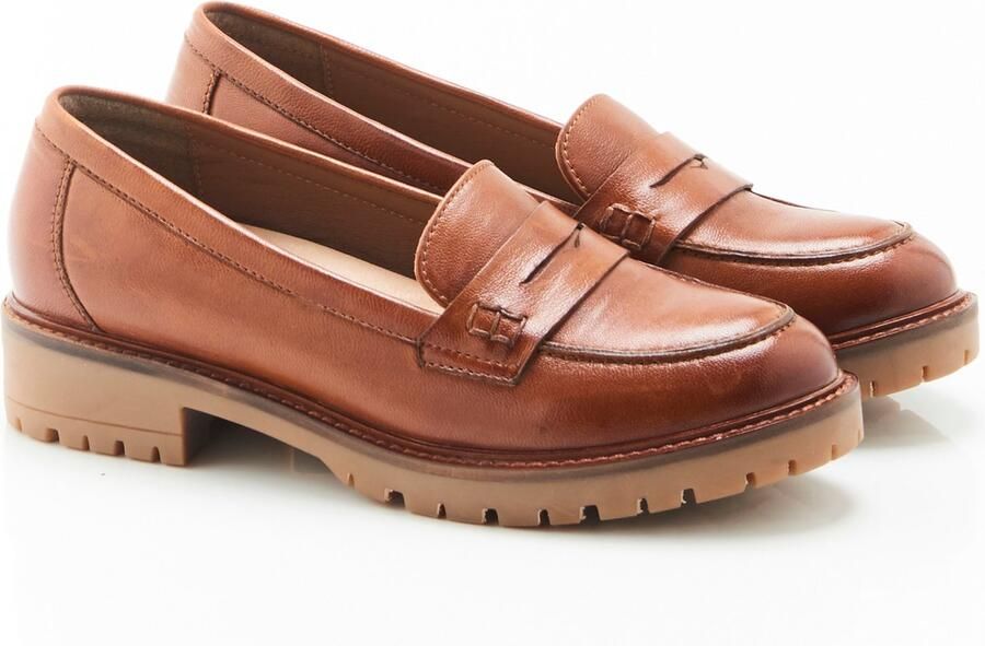 Damart Mocassins met profielzool en Amortyl-demping Dames Bruin