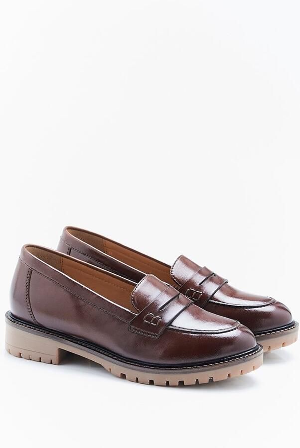 Damart Mocassins met profielzool en Amortyl-demping Dames Bruin