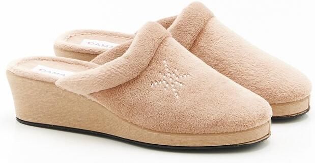 Damart Muiltjes met mooie stras Dames Bruin