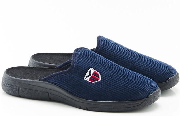 Damart Muiltjes van ribfluweel Mannen Blauw
