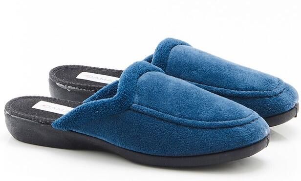 Damart Muiltjes van velours Dames Blauw
