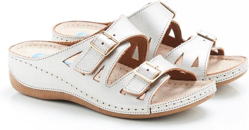 Damart Piedical slippers met volledige opening Dames Grijs