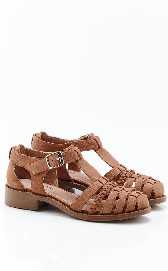 Damart Sandalen gesloten neus bandjes Dames Bruin