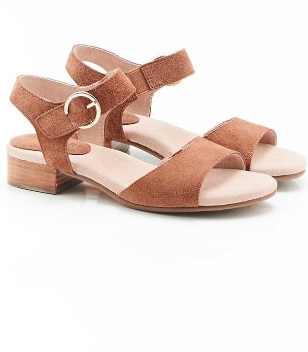 Damart Sandalen met klittenbandsluiting Dames Bruin