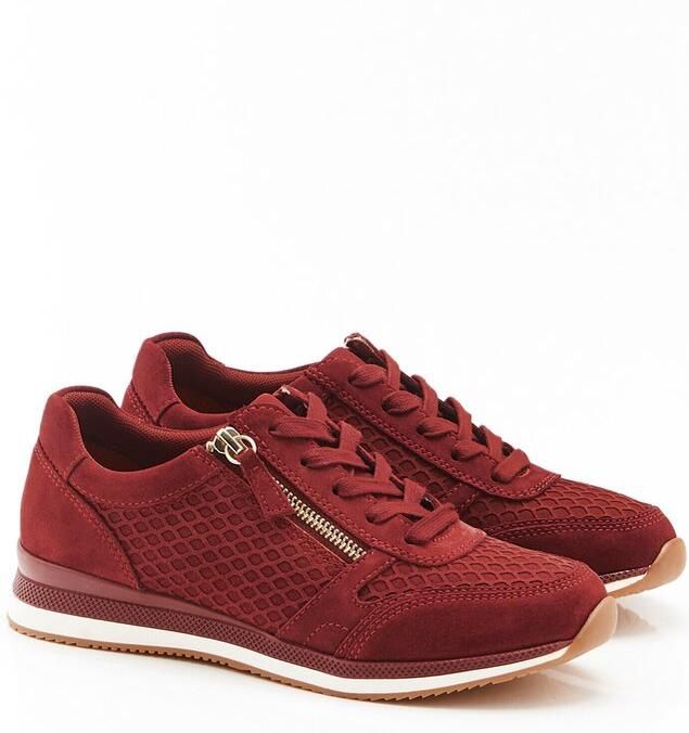 Damart Sportschoenen met leren detail in reliëf Amortyl Dames Rood