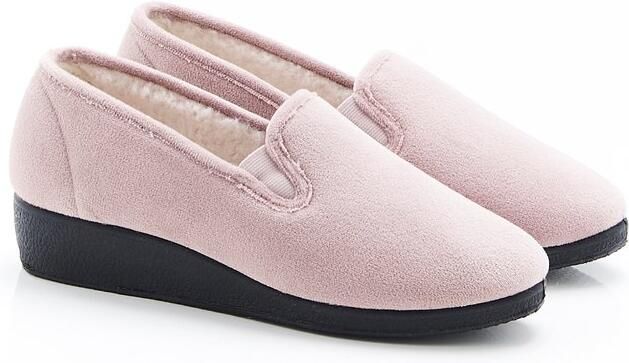 Damart Thermolactyl pantoffels van velours Dames Beige