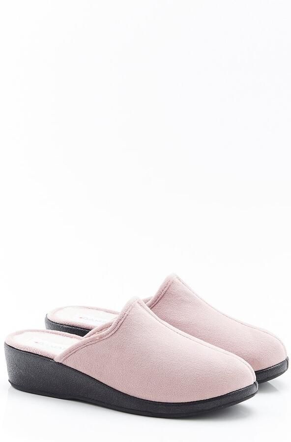 Damart Thermolactyl sleehakken muilen van velours Dames Beige