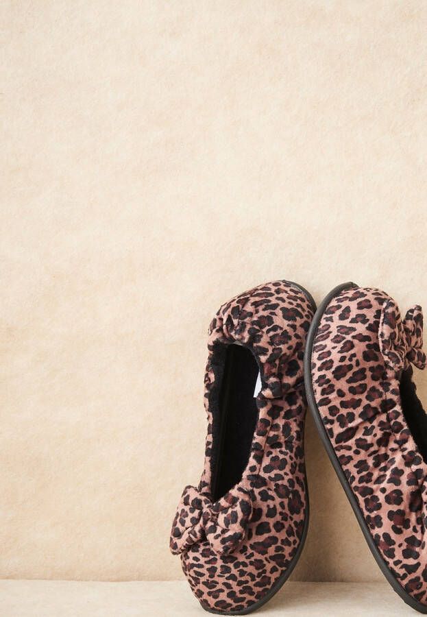 Damart Fluwelen ballerina's voor binnen Dames Beige
