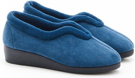 Damart Fluwelen pantoffels Dames Blauw