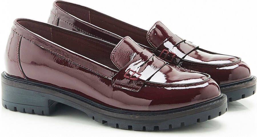 Damart Mocassins met profielzool en Amortyl-demping Dames Rood