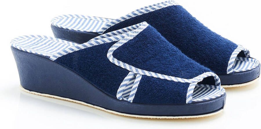 Damart Muiltje in badstof Dames Blauw