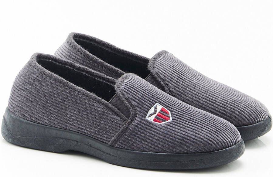 Damart Pantoffels van ribfluweel Heren Grijs
