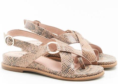 Damart Sandalen met vingerlus Dames Beige