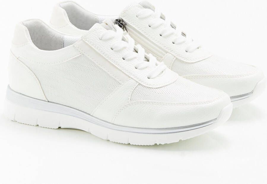 Damart Sneaker met rits en veters Dames Wit