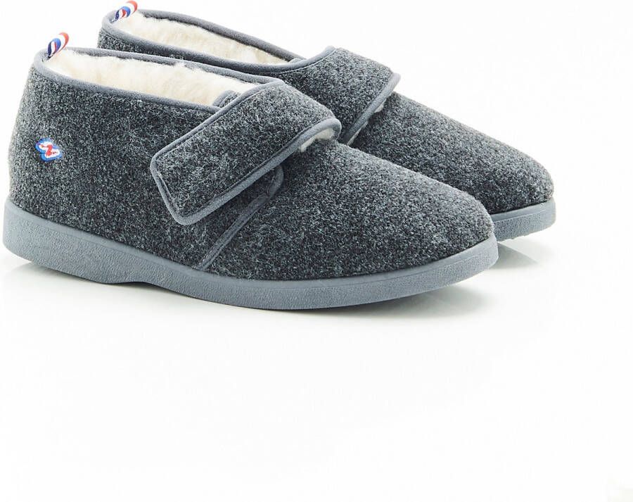 Damart Thermolactyl klittenbandpantoffels Heren Grijs