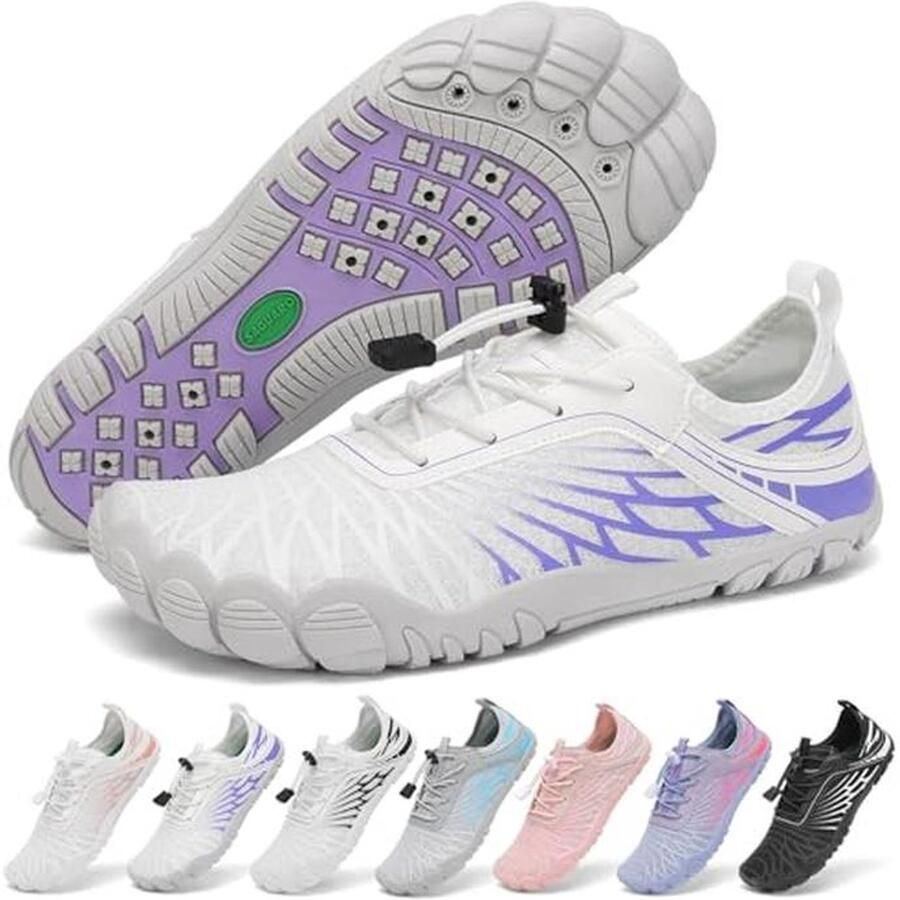 Dames Barefoot Schoenen Ademend Sneldrogend Antislip Water Schoenen met Brede Neusbox