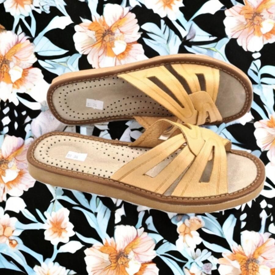 Dames Pantoffels Leer Comfortabel & Ademend