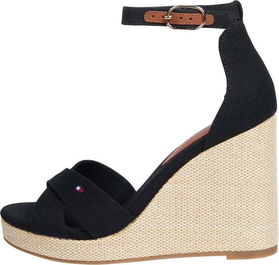Tommy Hilfiger Sandalen met sleehak Flag High Wedge Espad Cr