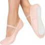 Dancer Dancewear Balletschoenen meisje “Elite“ Roze Professionele leren balletschoen Met hele suède zool Ballet schoen met doorlopende zool - Thumbnail 5