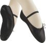 Dancer Dancewear Balletschoenen leer “Elite“ ZWART Professionele leren balletschoen Met hele suède zool Ballet schoen met doorlopende zool - Thumbnail 1