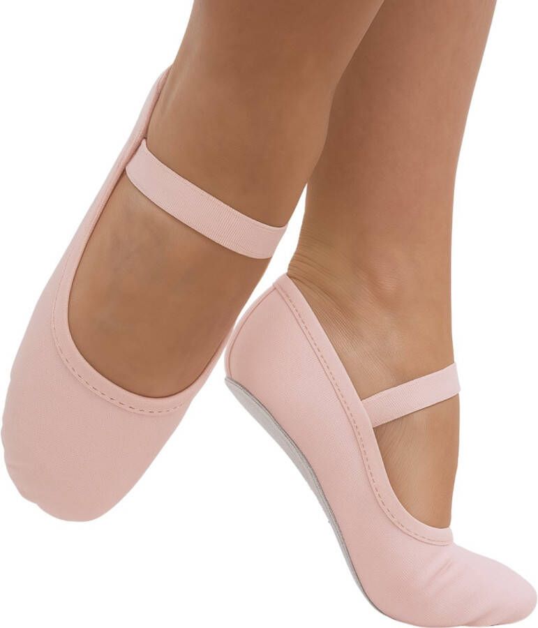 Dancer Dancewear Balletschoenen meisje 'Eleve' Canvas ROZE Hele zool Elastisch canvas Voor kinderen