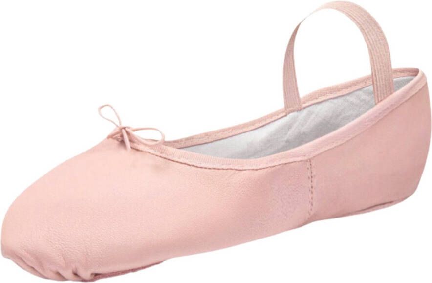 Dancer Dancewear Balletschoenen meisje “Elite“ Roze Professionele leren balletschoen Met hele suède zool Ballet schoen met doorlopende zool