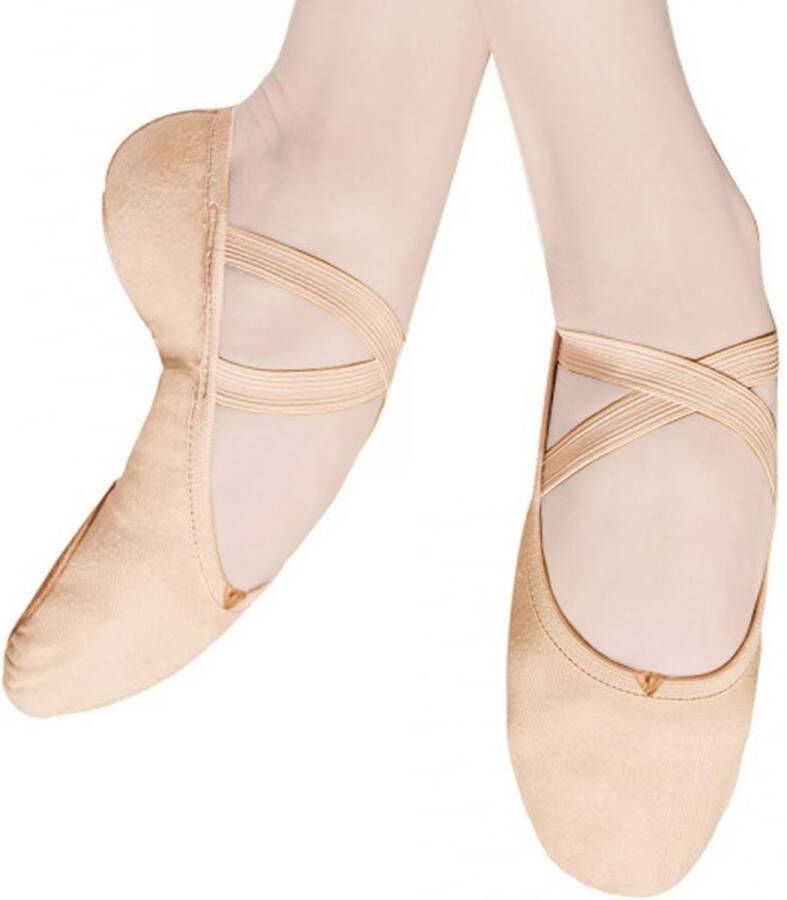 Dancer Dancewear Balletschoenen Splitzool ROZE “StretchPro” Stretch canvas Balletschoen voor dames