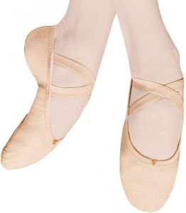 Dancer Dancewear Balletschoenen met Splitzool van STRETCH canvas in roze