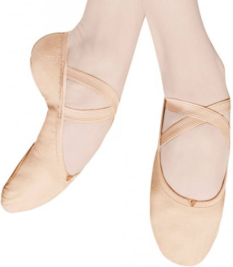 Dancer Dancewear Balletschoenen Splitzool ROZE “StretchPro” Stretch canvas Balletschoen voor meisje