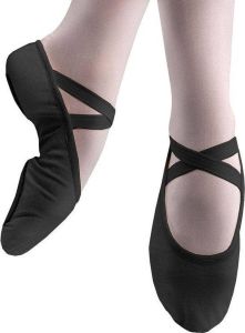 Dancer Dancewear Balletschoenen met Splitzool van STRETCH canvas in zwart