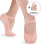 Dancer Dancewear Balletschoenen roze Eleve Balletschoen meisje Met GRATIS satijnen schoenzakje Hele zool Elastisch canvas Balletschoentjes voor kinderen - Thumbnail 1