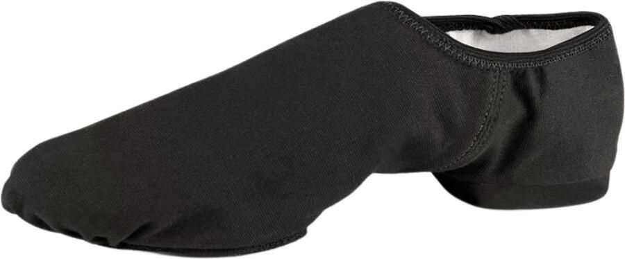 Dancer Dancewear Dansschoenen Jazzschoenen laag STRETCH Canvas Dames Zwart 'Shuffle'