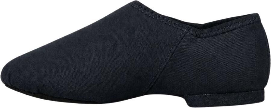Dancer Dancewear Dansschoenen Jazzschoenen laag STRETCH Canvas Dames Zwart 'Shuffle'